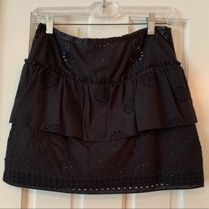 Juicy Couture Black Eyelet Mini Skirt